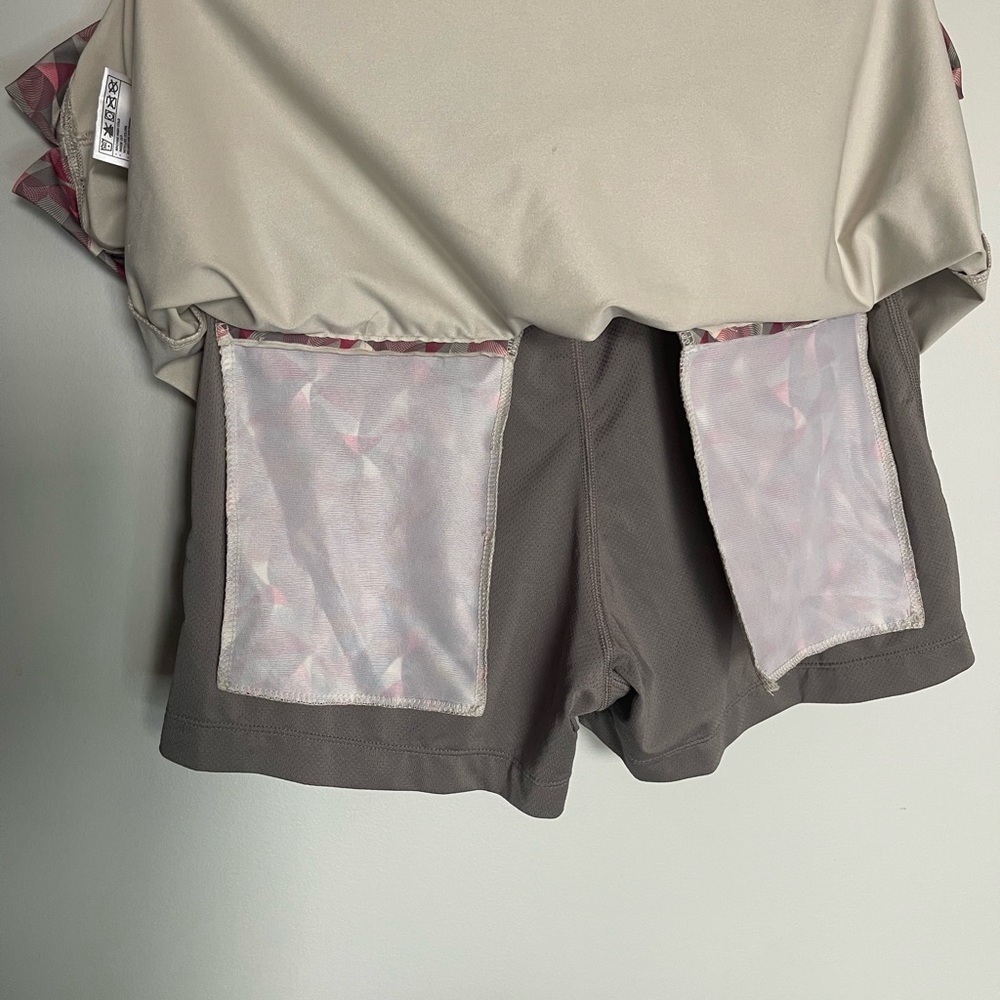 Nike Pink & Gray stretch knit golf skirt skort size large - Picture 3 of 7